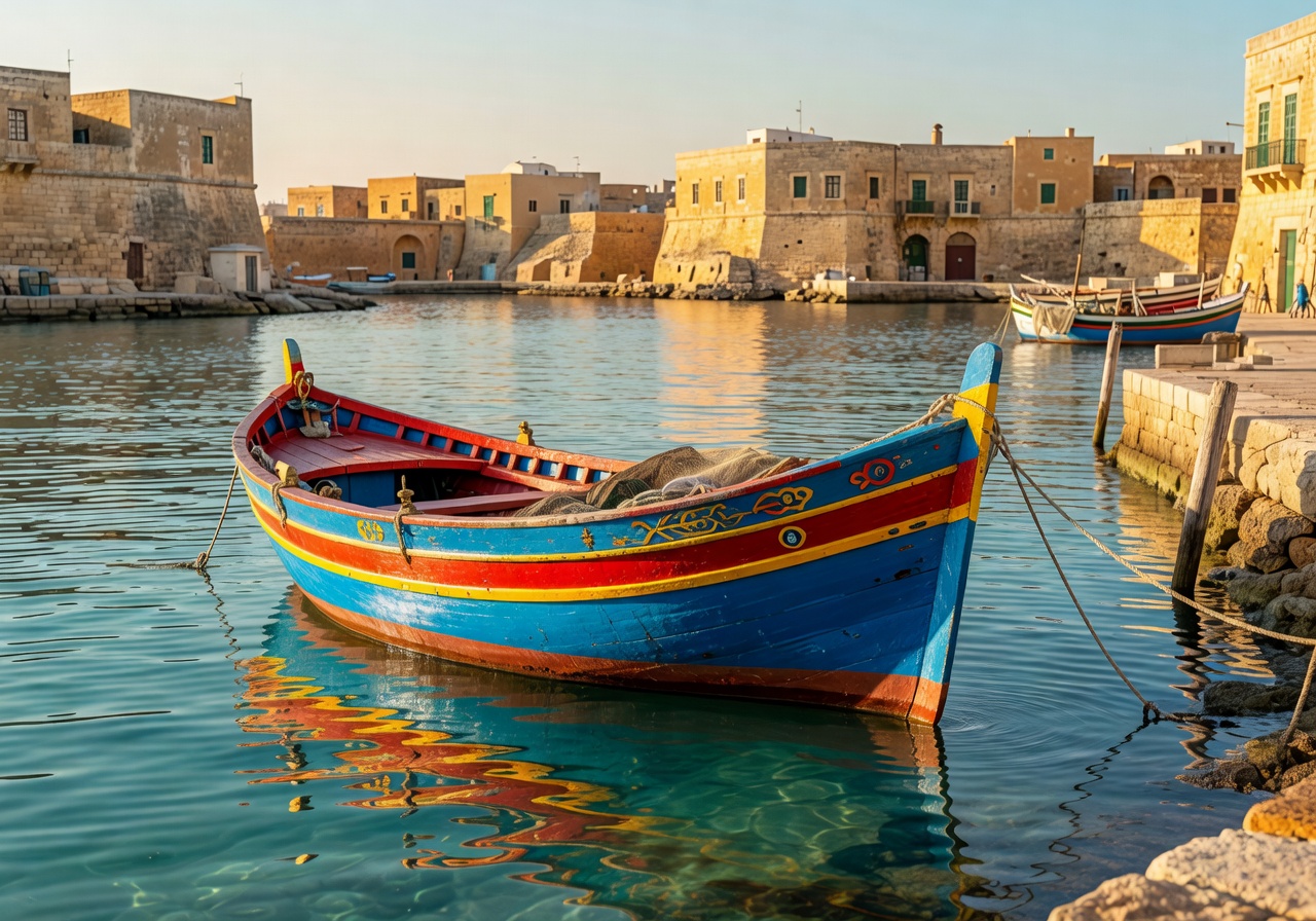Traditional Maltese Luzzu boat